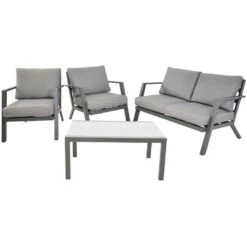 Loungeset Marah - Stof - Grijs -Tuinwinkel 1000094352 0103