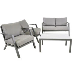 Loungeset Marah - Stof - Grijs -Tuinwinkel 1000094352 0104