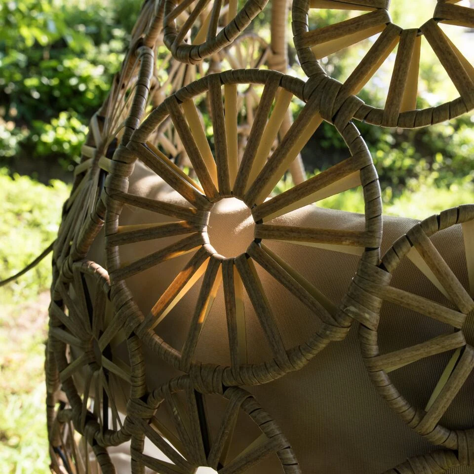 Flower Hangstoel Naturel - Wicker - Bruin 5 Flower Hangstoel Naturel - Wicker - Bruin - Afbeelding 3