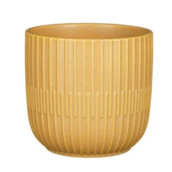 Mica Decorations Plantenpot - Okergeel - Keramiek - D14xH13 Cm