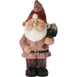 Pro Garden Tuinkabouter Beeld Bobby Red - Polystone - 31 Cm