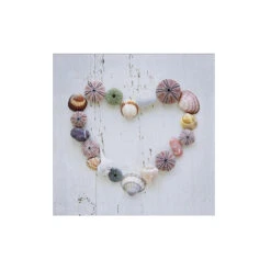 Art For The Home - Buitencanvas - Schelpenhart - 50x50cm