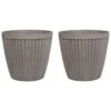 Beliani Plantenbak Voor Buiten POKA - Grijs Stenenmix, Polyresin 2 Beliani Plantenbak Voor Buiten POKA - Grijs Stenenmix, Polyresin -Tuinwinkel 1000095545