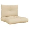 VidaXL Bankkussens Pallet 2 St Stof Crèmekleurig 2 VidaXL Bankkussens Pallet 2 St Stof Crèmekleurig -Tuinwinkel 1000096617