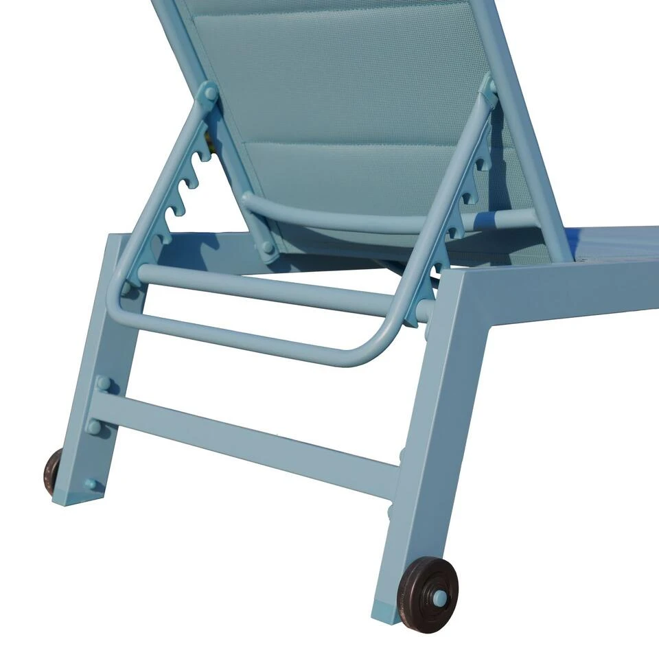 Happy Garden Zonnebedden BARBADOS - Blauw - Aluminium 5 Happy Garden Zonnebedden BARBADOS - Blauw - Aluminium - Afbeelding 3