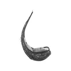 Beliani Hangstoel ATRI - Zwart Pe Rotan -Tuinwinkel 1000096793 0103