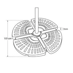 Happy Garden Zonneschermstandaards SAINT MALO - Zwart - Plastic 7 Happy Garden Zonneschermstandaards SAINT MALO - Zwart - Plastic -Tuinwinkel 1000097770 0103