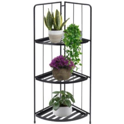 Pro Garden Plantenrek- Zwart - Metaal - 42 X 30 X 90 Cm - Inklapbaar 7 Pro Garden Plantenrek- Zwart - Metaal - 42 X 30 X 90 Cm - Inklapbaar -Tuinwinkel 1000099254 0102