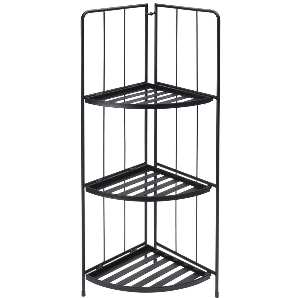Pro Garden Plantenrek- Zwart - Metaal - 42 X 30 X 90 Cm - Inklapbaar 3 Pro Garden Plantenrek- Zwart - Metaal - 42 X 30 X 90 Cm - Inklapbaar