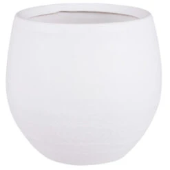 Mica Decorations Bloempot Boule - Mat Wit - Keramiek - 26 X 23 Cm