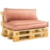 2L Home & Garden Palletkussen Velvet Oud Roze - 120 X 80cm -Tuinwinkel 1223720980