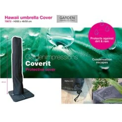 Garden Impressions Zweefparasol 3x3 M D. Grijs/ecru Met Voet En Hoes -Tuinwinkel 1256907930 0103