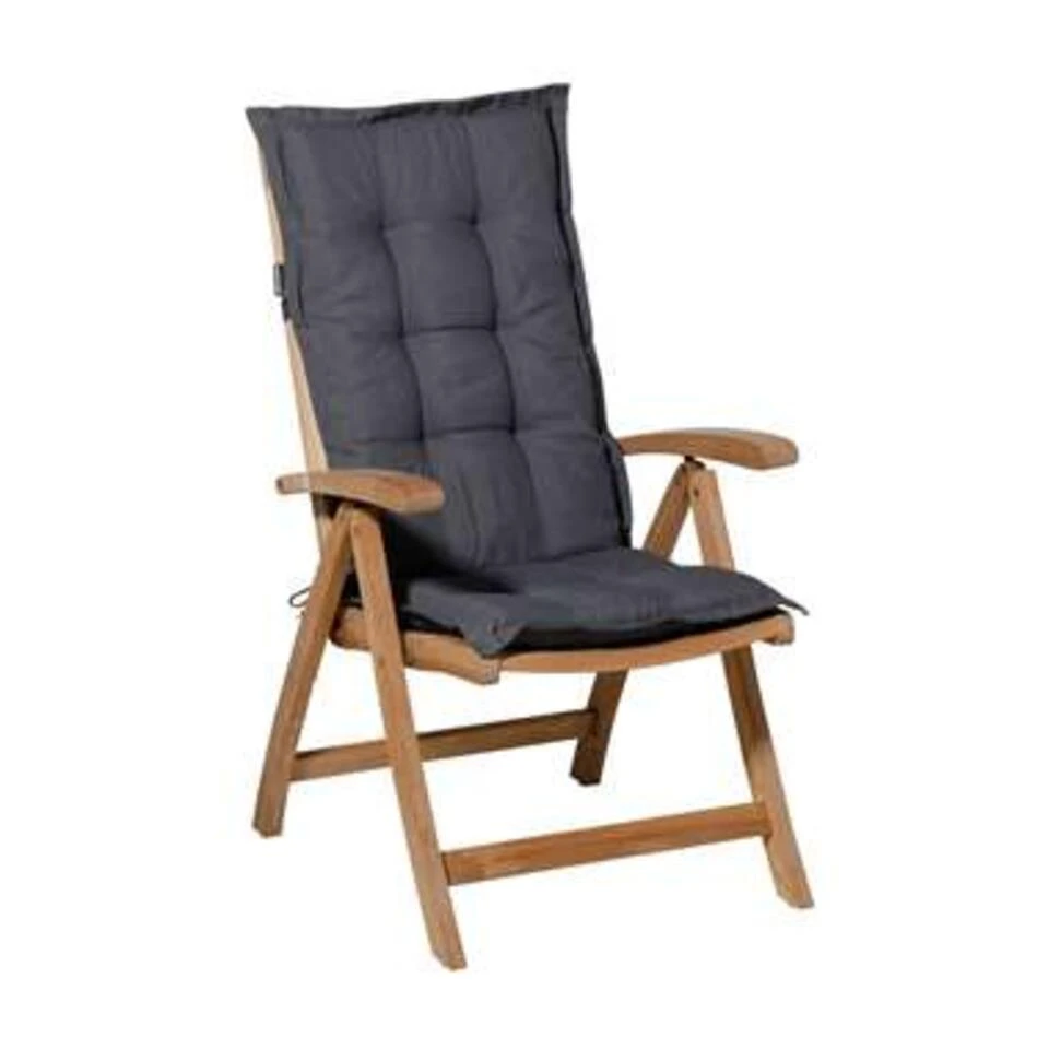 Madison Tuinstoelkussen Hoge Rug Panama Grijs 4 Madison Tuinstoelkussen Hoge Rug Panama Grijs - Afbeelding 2