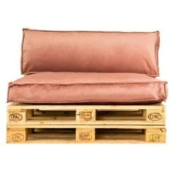 2L Home & Garden Palletkussenset Velvet Oud Roze - 2 Pièces -Tuinwinkel 1297315464 0102