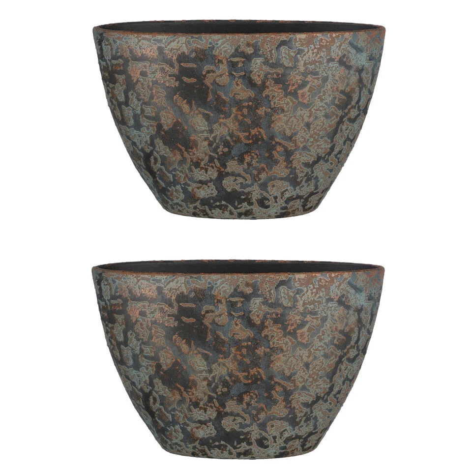 Mica Decorations Bloempot - Koperkleurig - Ovaal - 41 X 20 Cm 4 Mica Decorations Bloempot - Koperkleurig - Ovaal - 41 X 20 Cm - Afbeelding 2
