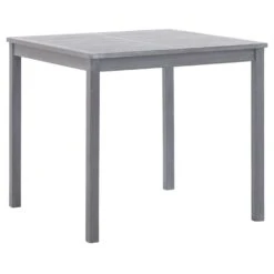 VidaXL Tuintafel 80x80x74 Cm Massief Acaciahout Grijs