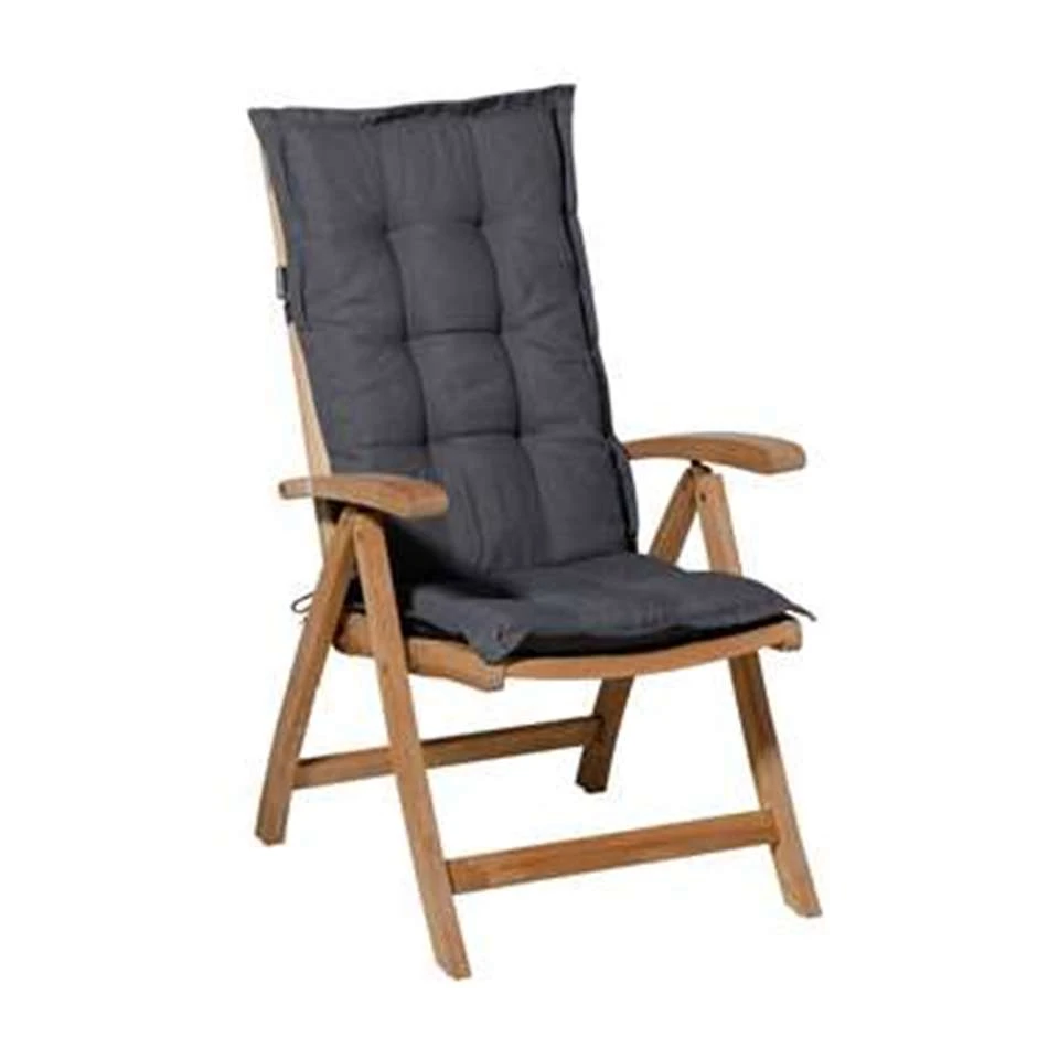 Madison Tuinstoelkussen Lage Rug Panama Grijs 4 Madison Tuinstoelkussen Lage Rug Panama Grijs - Afbeelding 2