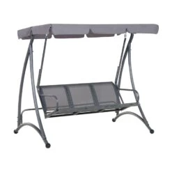 Beliani Schommelbank BOGART - Grijs Polyester