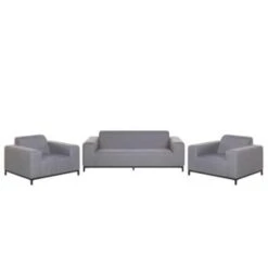 Beliani Loungeset ROVIGO - Grijs Polyester -Tuinwinkel 1590544770 0103