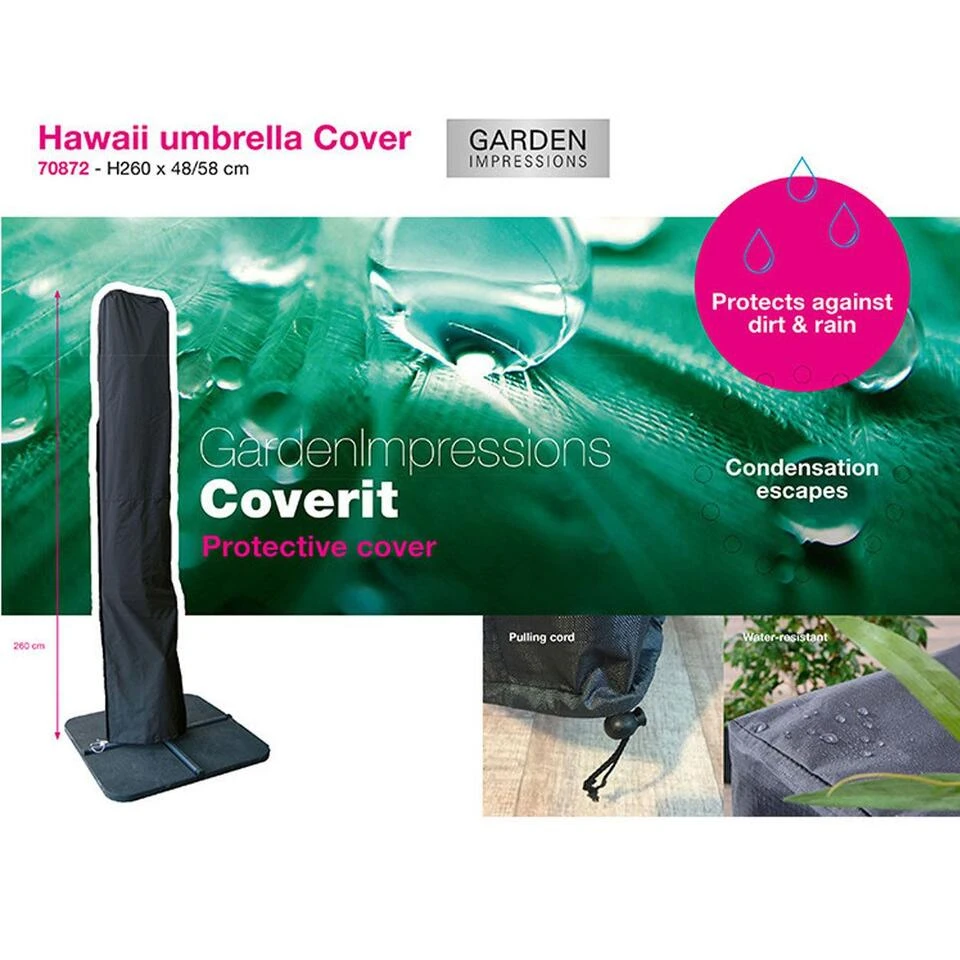 Garden Impressions Parasol Ø3,5 M D. Grijs/d. Grijs Met Voet En Hoes 5 Garden Impressions Parasol Ø3,5 M D. Grijs/d. Grijs Met Voet En Hoes - Afbeelding 3