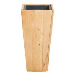 Beliani Plantenbak Voor Buiten LARISA - Lichte Houtkleur Dennenhout