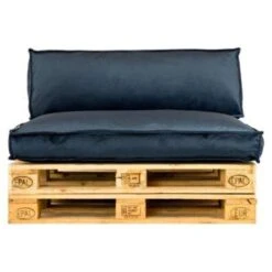 2L Home & Garden Palletkussen Velvet Donkerblauw - 120 X 80cm -Tuinwinkel 1618102517 0102