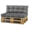 2L Home & Garden Palletkussen Metro Grijs - 120 X 80cm