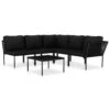 VidaXL 6-delige Loungeset Met Kussens PVC Zwart -Tuinwinkel 1674562318
