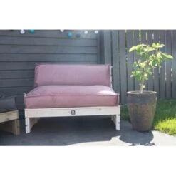 2L Home & Garden Palletkussen Velvet Oud Roze - 60 X 40cm -Tuinwinkel 1688123761 0103
