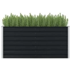 VidaXL Plantenbak Verhoogd 160x80x77 Cm Gegalvaniseerd Staal Antraciet