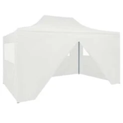 VidaXL Partytent Met 4 Zijwanden Inklapbaar 3x4,5 M Wit