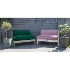 2L Home & Garden Palletkussen Velvet Donkergroen - 60 X 40cm -Tuinwinkel 1833380411 0104