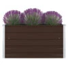 VidaXL Plantenbak Verhoogd 100x100x45 Cm Gegalvaniseerd Staal Bruin