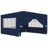 VidaXL Partytent Met Zijwanden Professioneel 90 G/m² 4x4 M Blauw -Tuinwinkel 1923861808