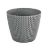 Prosperplast Bloempot Splofy - Lichtgrijs - Voor Buiten - 22 Cm -Tuinwinkel 1932699060