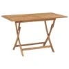 VidaXL Tuintafel Inklapbaar 120x70x75 Cm Massief Teakhout