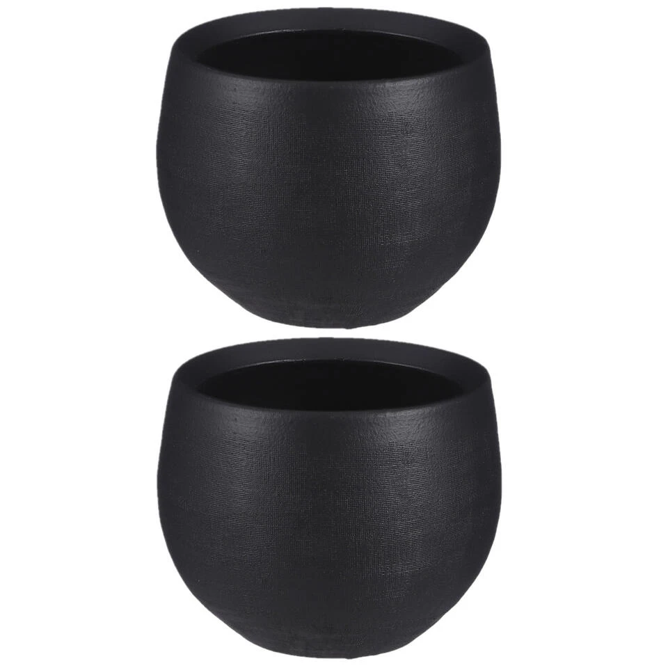 Mica Decorations Bloempot Boule - Mat Zwart - Keramiek - 16 X 13 Cm 6 Mica Decorations Bloempot Boule - Mat Zwart - Keramiek - 16 X 13 Cm - Afbeelding 4