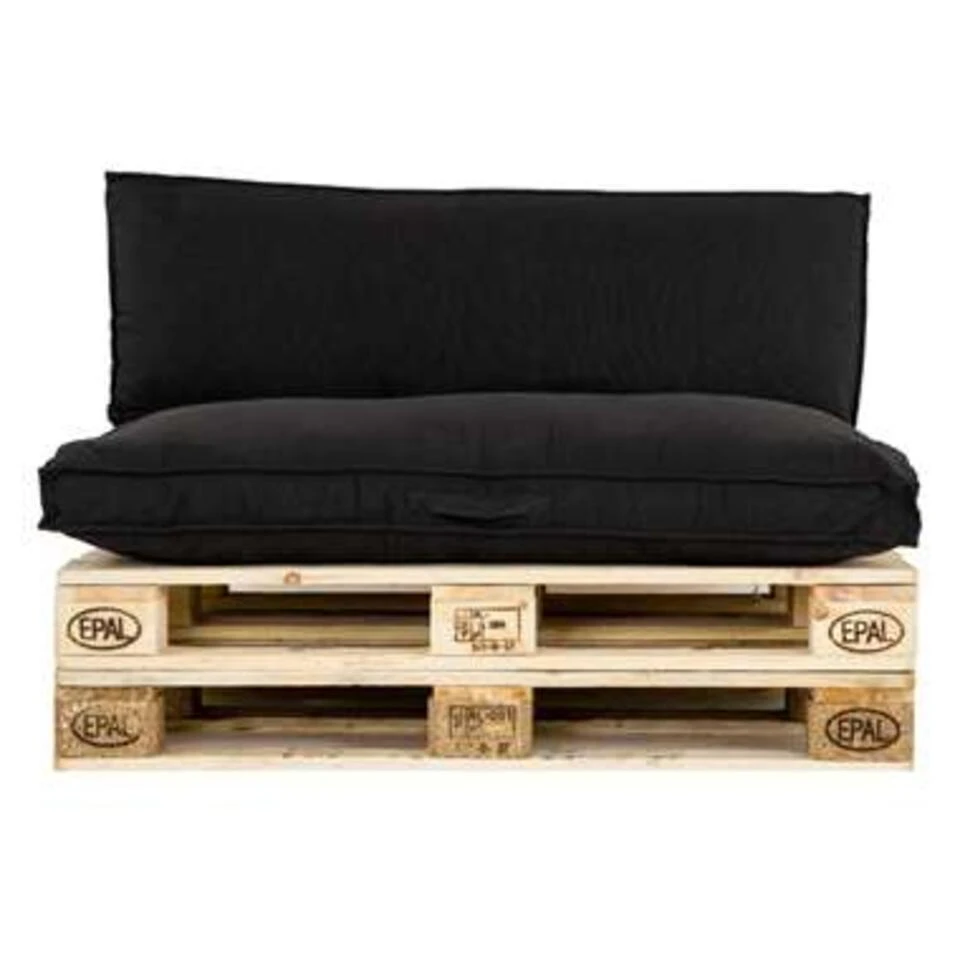 Unique Living Palletkussen Luana Zwart - 120 X 80 Cm 4 Unique Living Palletkussen Luana Zwart - 120 X 80 Cm - Afbeelding 2