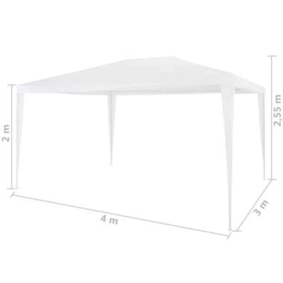 VidaXL Partytent 3x4 Wit 6 VidaXL Partytent 3x4 Wit - Afbeelding 4