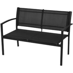 VidaXL 4-delige Loungeset Textileen Zwart -Tuinwinkel 1d26b17e67994f3da78526834f773391