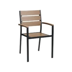 Beliani Tuinstoel VERNIO - Lichte Houtkleur Kunsthout -Tuinwinkel 2584f0b055c04ca39e507db2aa6ca0a8