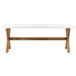 Beliani Eettafel OLBIA - Wit Vezelcement -Tuinwinkel 25ef8280d61344cbae36afba040031a9