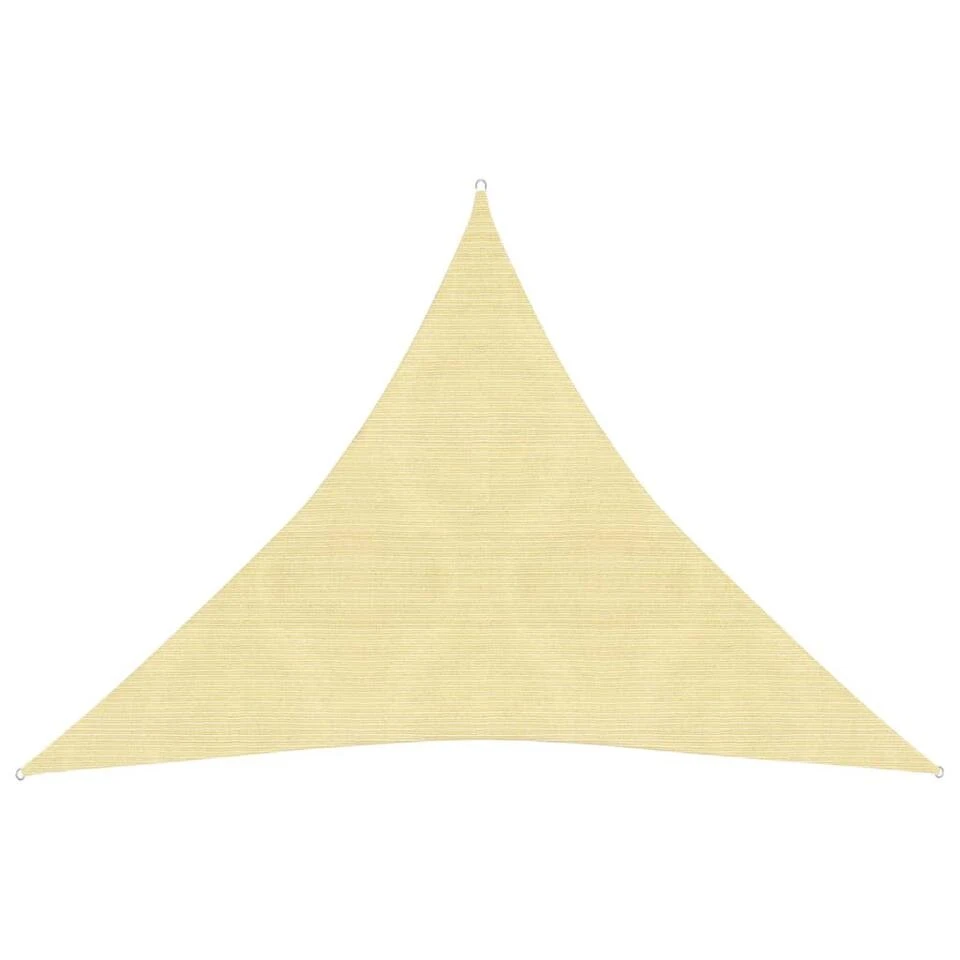 VidaXL Zonnescherm HDPE Driehoekig 3,6x3,6x3,6 M Beige 5 VidaXL Zonnescherm HDPE Driehoekig 3,6x3,6x3,6 M Beige - Afbeelding 3