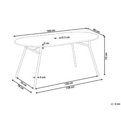 Beliani Tuintafel CALVI - Blauw Staal 8 Beliani Tuintafel CALVI - Blauw Staal -Tuinwinkel 2f540322f43d4635a548dfecbf9c509b
