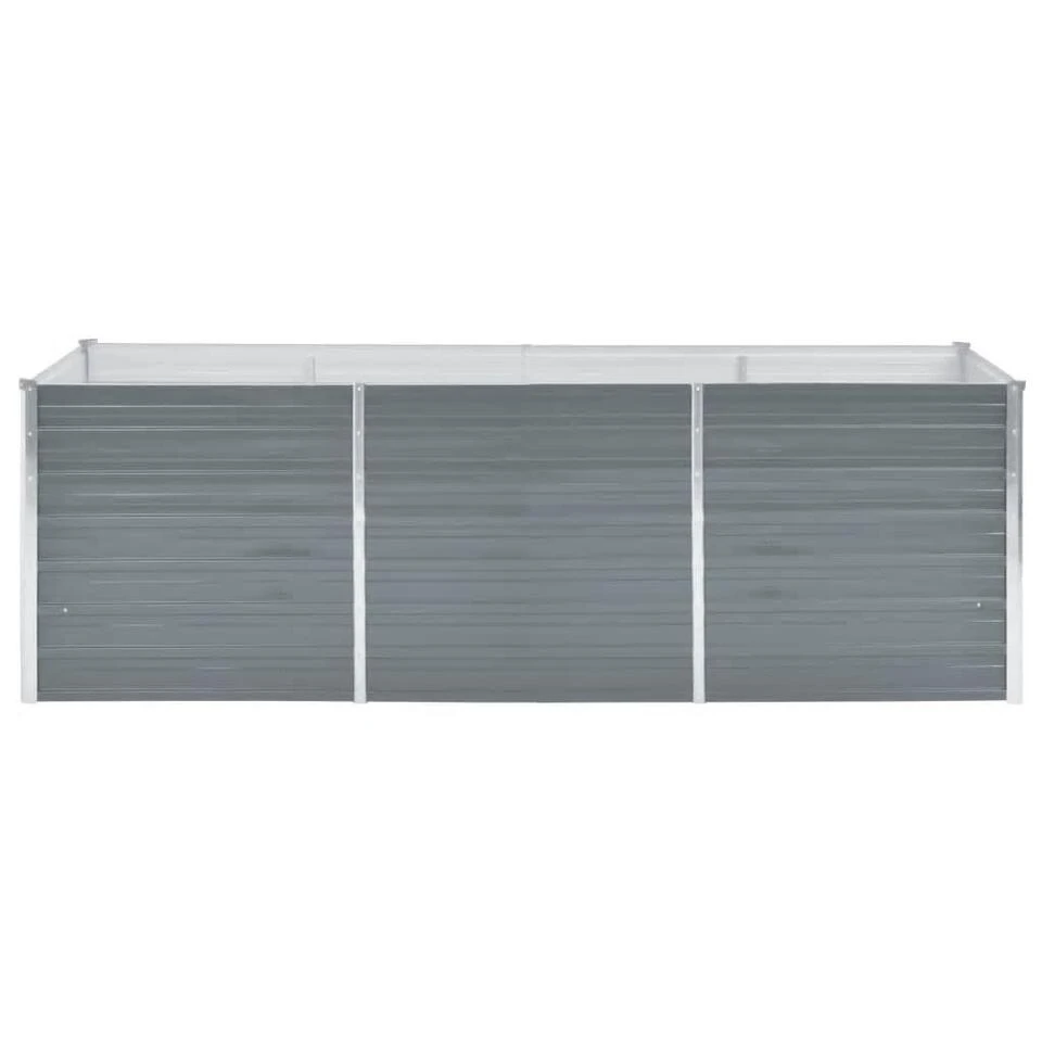 VidaXL Plantenbak Verhoogd 240x80x77 Cm Gegalvaniseerd Staal Grijs 5 VidaXL Plantenbak Verhoogd 240x80x77 Cm Gegalvaniseerd Staal Grijs - Afbeelding 3