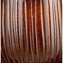 Mica Decorations Plantenpot Keramiek - Bruin Glans/ribbels - D25/H20cm 5 Mica Decorations Plantenpot Keramiek - Bruin Glans/ribbels - D25/H20cm -Tuinwinkel 357d5225526e4db18ae3e6422493b0c5