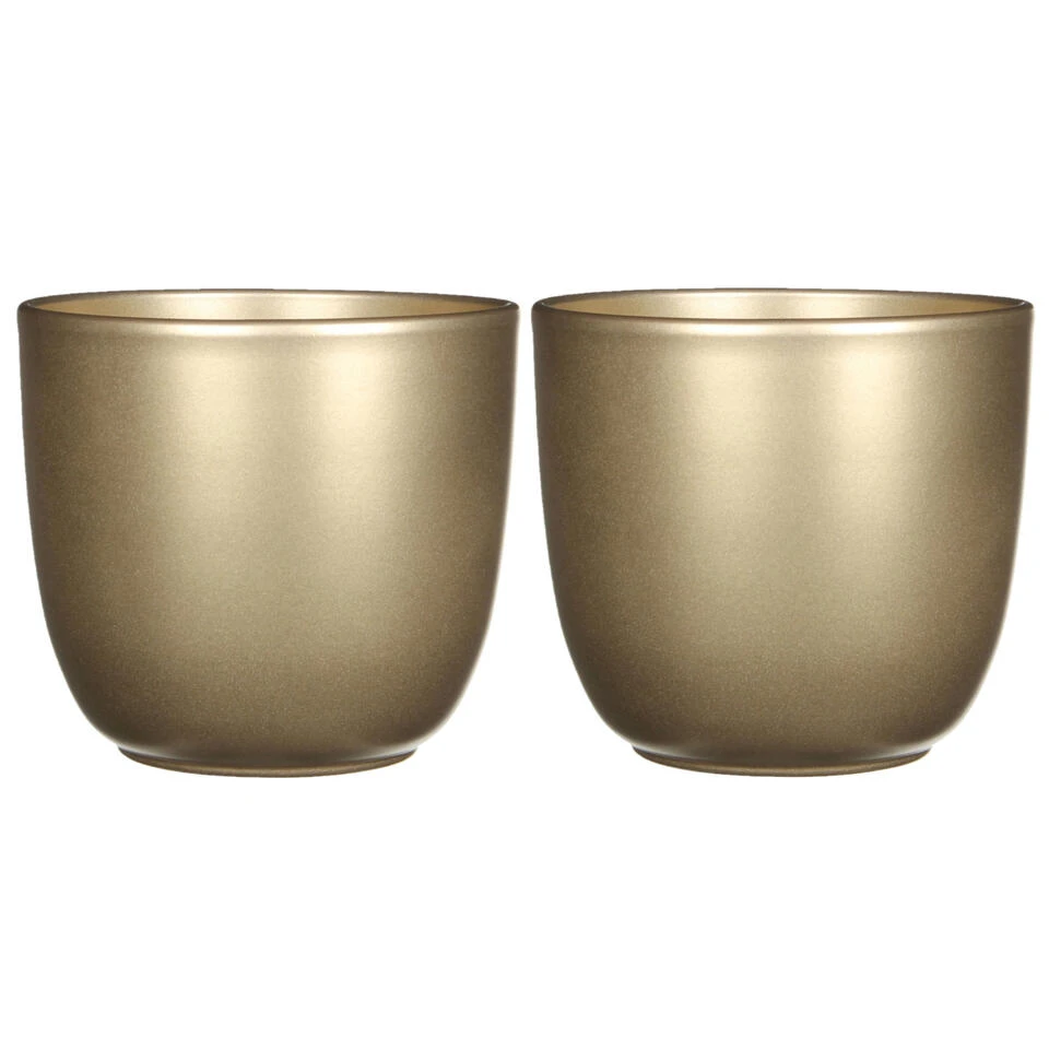 Mica Decorations Bloempot - Goud - Glanzend - Keramiek - 17 X 16 Cm 6 Mica Decorations Bloempot - Goud - Glanzend - Keramiek - 17 X 16 Cm - Afbeelding 4