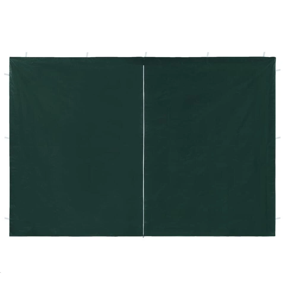 VidaXL Tentwanden 2 St Met Ritssluiting PE Groen 4 VidaXL Tentwanden 2 St Met Ritssluiting PE Groen - Afbeelding 2