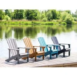 Beliani Tuinstoel ADIRONDACK - Lichte Houtkleur Kunsthout -Tuinwinkel 398dcd3adff443a8ae4204e47fc165ef