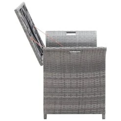 VidaXL Opbergbankje Met Kussen 138 Cm Poly Rattan Grijs 9 VidaXL Opbergbankje Met Kussen 138 Cm Poly Rattan Grijs -Tuinwinkel 3b68ad9b5a784d6a93cdebf97f2ca5bb